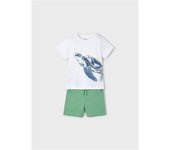 Moda infantil niño MAYORAL 3.609 021 CONJUNTO PUNTO "BURTLE" BLANCO-DUNA 35499 25V