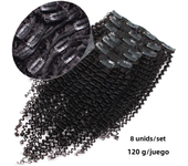 Kinky Curly Clip in Hair Extension Maxine 3C 4A Afro Kinky Curly Clip in Human Hair Extensions Women 120g/set clip-in Full Head