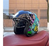 2024 NEW motorcycle helmet for men and women 3C certification 3/4 helmet retro half helmet motorcycle commuting for all seasons