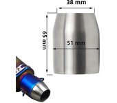 51mm-38mm Motorcycle Exhaust Muffler 38-51MM Adapter Connector Welding Pipe Universal Exhaust Pipe Connector Adapter Tube