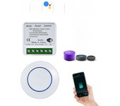 Tuya Smart Switch 16A RF433Mhz+WIFI Module Relay Receiver Mini  Round Wireless Panel Switch Mini Light Switch For Led Lamp