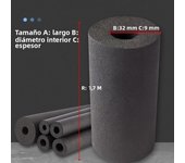 6-32MM Rubber Sponge Tube Air Conditioner Solar Water Heater Water Pipe Sleeve 1.8m Thermal Insulation Thermal Insulation Pipe