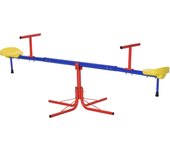 Outsunny Balancín Giratorio 360 Grados para Niños +3 Años con Base de 4 Varillas Postes de Tope y Asas Fáciles de Agarrar Patio Jardín 182x77x63 cm Multicolor
