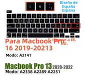 Compatible with MacBook Pro 13 Keyboard Cover A2289/A2338/A2251&MacBook Pro 16 Keyboard Cover A2141 Thin Protector for Touch Bar