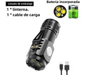 New Ultra Powerful Flashlight 3 Core LED Mini Tactical Flashlight USB Rechargeable High Power LED Torch With Magnet Hand Lamp
