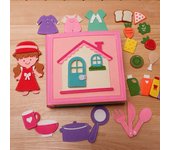 Conjuntos de álbumes de recortes Libro de fieltro silencioso Montessori, tablero ocupado sensorial para actividades tempranas, libro de aprendizaje, casa de muñecas pequeña, libros de fieltro hechos a mano para viajes