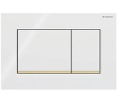 Geberit Sigma30 - Placa de activación Sigma30, blanco/oro 115.883.KK.1