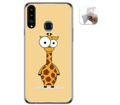 Tumundosmartphone Funda Gel Tpu para Samsung Galaxy A20s diseño Jirafa Dibujos