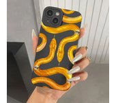 Luxury Black Gold Snake Phone Case For iPhone 15 Pro Max 14 13 12 11 XS X XR 7 8 Plus SE 2022 Shockproof Soft Tpu Silicone Cover