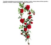 Simulation Rose-Vines Artificial Flowers Decorations Home Garden Artificial Plants For Yard Wedding Decoration Outdoor Decor