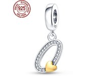 S925 Sterling Silver Heart Shape Letter Pendant Series Charms Fit Original Pandora Bracelet For Women Birthday Fine Jewelry Gift