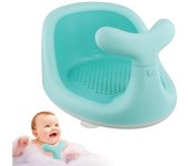 Asiento de Baño para Bebé con Forma Animal Ballena, Silla Baño Bebé con 4 Ventosas de Seguridad, Silla de Ducha para Bañera de bebé, Silla De Ducha Para Niños, Silla de baño antideslizante para bebé