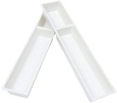 2 bandejas para jaulas de pájaros, comederos para pollos, comedero colgante para pollos, bebedero para pollos, bebedero para pollitos, bandeja de plástico blanca para aves de corral.