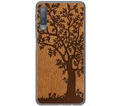 Tumundosmartphone Funda Gel Tpu para Samsung Galaxy A7 (2018) diseño Cuero 03 Dibujos