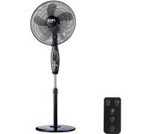 VENTILADOR DE PIE CON MANDO A DISTANCIA NEGRO POTENCIA: 60W ASPAS: Ø40cm ALTURA REGULABLE 110-130cm EDM
