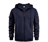 Sudadera con capucha y cremallera para hombre, chaqueta deportiva informal de talla grande, para otoño e invierno