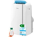 Midea Pingüino aire acondicionado portátil | 2300 frigorías / 9000 BTU | Climatizador portátil frío silencioso 2700 W | Enfriador bomba de frío | 3 velocidades con kit de ventana y control remoto