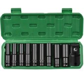 1/2 Inch Drive Hex Impact Socket Set Universal tools set Metric Sizes Carbon Steel Impact Heads For Air Pneumatic Repair Tool