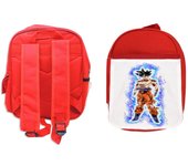 PACK MOCHILA ROJA Y ESTUCHE ULTRA INSTINTO MIGATE NO GOKUI school material goku dragonball super