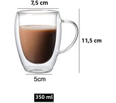 Double Bottom Wall Glass Coffee Cup Whiskey Tea Thermal Heat Resistant Cocktail Vodka Shot Wine Mug Drinkware Tumbler Set
