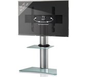 Soporte universal para TV VESA Estante intermedio de aluminio y cristal para televisión Soporte universal para TV VESA Estante intermedio de aluminio y cristal para televisión