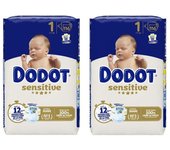 Paquete Dodot Talla 1 Sensitive con 232 Unidades