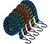 4-10Pc Bungee Cord With Hook Heavy Duty Lashing Strap Anti-slip Flat Elasticity Rope for Motorcycle Camping Car Roof Rack Strap