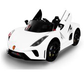 JUGUETILANDIA Coche Descapotable Radio Control Batería 6V Blanco