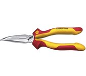 Wiha Alicates de boca semi-redonda Professional electric con filo de corte, con forma curvada, aprox. 40° (27424)