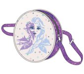 Bolso Bandolera Frozen - Morado - Cremallera - Asa Ajustable - 15x15x4 Cm - Oficial y Original - para Mujer