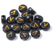 100-500PCS Acrylic Black Gold Color A-Z 26 Letter Beads Round Shape Alphabe Beads for Jewelry Making DIY Bracelet Accessories