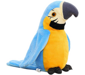 MAGIC SELECT Loro de Peluche Parlante Que Repite Sonidos y con Canciones en Varios Idiomas. Juguete Interactivo, Regalo para Niños y Bebés. Batería Recargable USB.
