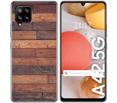 Tumundosmartphone Funda Gel Tpu para Samsung Galaxy A42 5G diseño Madera 03 Dibujos