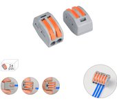 Wolfpack Regleta Conexion Rapida 2 Polos 4mm 32A - Pack 24 Unidades