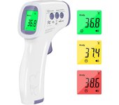 Thermomètre Frontal Adulte, Thermometre Infrarouge pour Enfant, Thermometre Numérique sans contact, Écran LCD, Fonction Mémoire, Mode Objet et Corps, Alerte Fièvre, Mesures Rapides et Précises