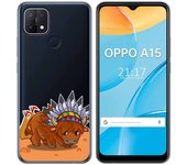 Tumundosmartphone Funda Gel Transparente para Oppo A15 diseño Bufalo Dibujos