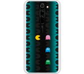 Funda compatible con Xiaomi Redmi Note 8 Pro - Patron Comecocos Negros Clear