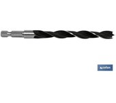 Broca para madera mango hex. 1/4 9 mm