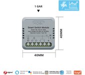 MOES Star Ring Series Mini Tuya WiFi/Zigbee Smart Switch DIY Module Light Switch 1/2 Gang Remote Control Work Alexa Google Home