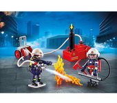 Playmobil ciudad accion - bomberos con bomba de agua