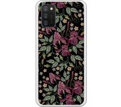 Funda compatible con Samsung Galaxy A02S - tatoo flores efecto bordado