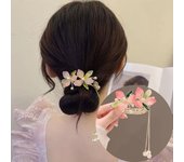 FORWOT Women Elegant Luxury Rhinestone Tassel Ponytail Hair Claws Hair Clips Barrettes Hairpin Headband Fashion Hair Accessories