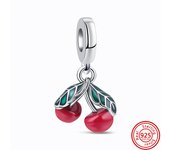 925 Silver Green Avocado Red Strawberry Apple Cherry Purple Grape Fruit DIY Beads Fit Original Pandora Charms Bracelet Jewelry