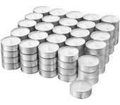 NQT Velas de Té Tealight sin Perfume en recipiente de metal 100 200 500 Velas