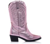 Botas de Tacón MTNG Mujer Teo Rosa Metalizado | Puntera Afilada