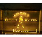VIP Only  Blue Label LED Neon Sign-3D Carving Wall Art for Home,Room,Bedroom,Office,Farmhouse Decor
