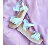 Shoes Sandalias Planas marca Oh! My Sandals para mujer en color blanco