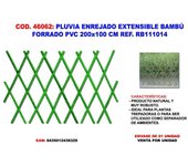 Pluvia enrejado extensible bambu forrado pvc 200x100 cm rb111014