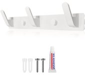 Perchero de pared Perchero blanco con 3 ganchos Dos métodos de instalación para entrada Dormitorio Baño Cocina