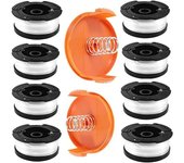 Carretes de hilo para cortadora de hilo - 8 unidades compatibles con Black & Decker con accesorios incluidos